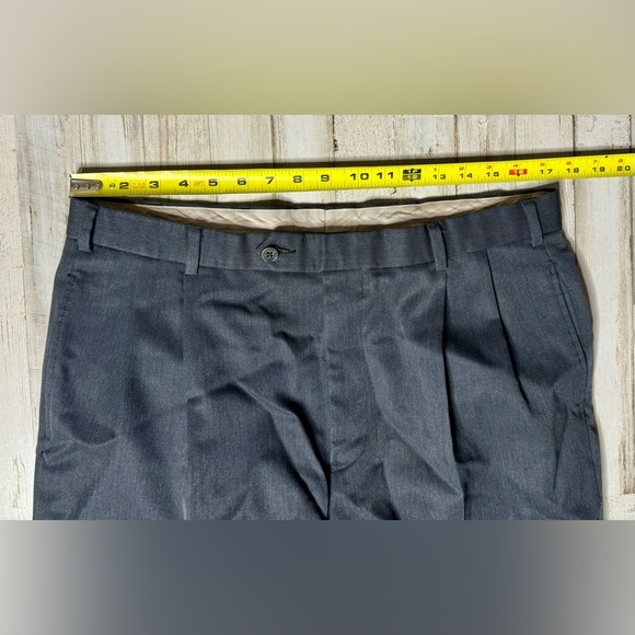 Brooks Brothers Dress Pants Gray Wool Pleated 34x32 - Picture 5 of 10